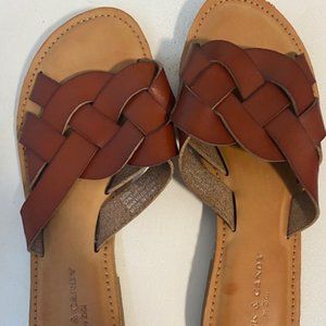 Brand New Rock and Candy Slides - Brown -size 9